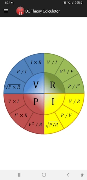 DC Theory Calculator Screenshot 2