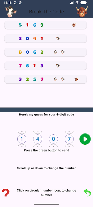 Bulls and Cows Screenshot 0