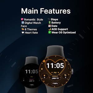 Valentine Hearts - watch face Screenshot 1