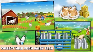Dairy Farm Milk Factory: Cow Milking & Farming Screenshot 2