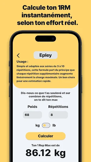 1 Rep Max - LiftPro Screenshot 2