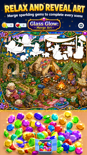 Glass Glow: Merge Art Screenshot 2