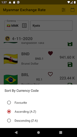 Myanmar Currency Exchange Rate Live Screenshot 1
