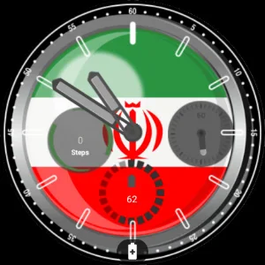 Iran Flag Watchface Screenshot 1