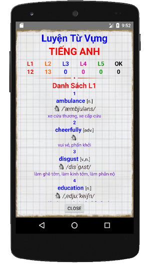 Học Từ Vựng Tiếng Anh Screenshot 2