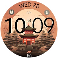 Full Moon digital watch face