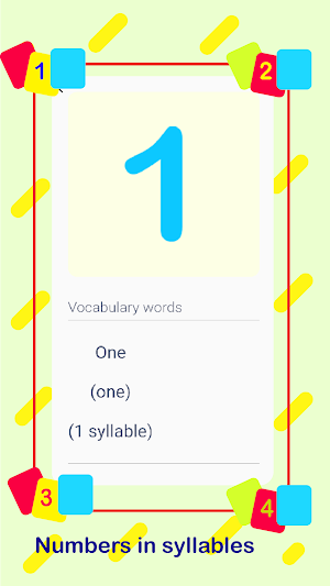 Numbers learning cards Screenshot 1