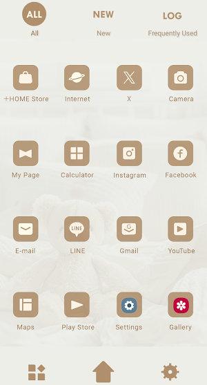 White Teddy Bear Theme +HOME Screenshot 2