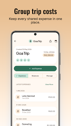 SplitEx: Offline Expense Split Screenshot 3