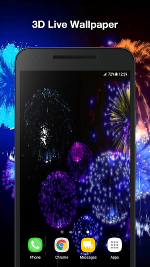 3D Fireworks Live Wallpaper Screenshot 0