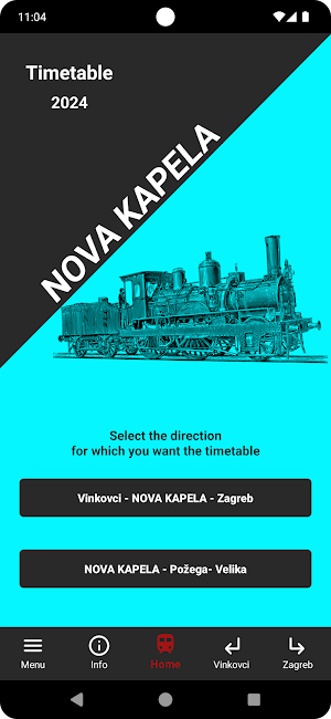Nova Kapela train timetable Screenshot 0