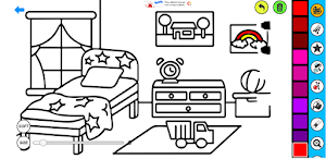 Bedroom Coloring Games Screenshot 2