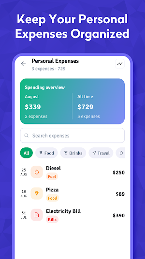 FareWeave: Split Expenses Screenshot 0
