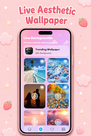 Aesthetic Backgrounds – Kawaii Screenshot 1