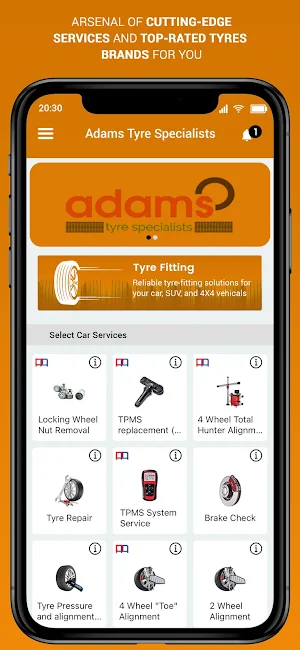 Adams Tyre Specialists Screenshot 0