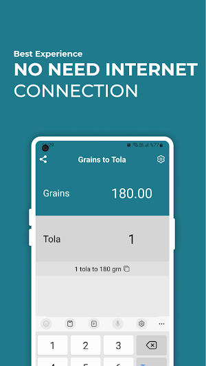 Grains to Tola Converter Screenshot 1