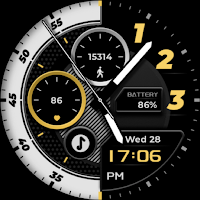 Black and white watch face