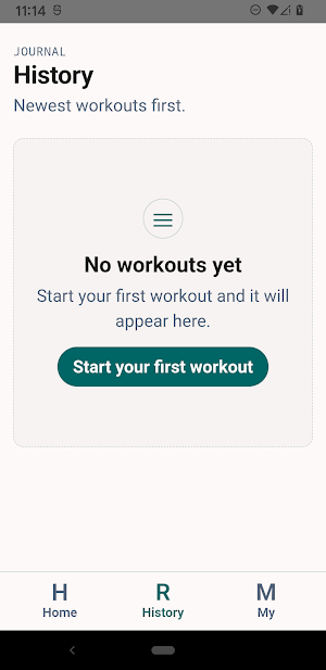 FitLog Workout Notes Screenshot 1