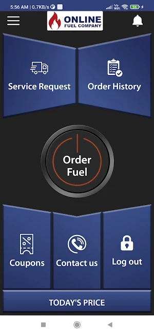Online Fuel Company Screenshot 1