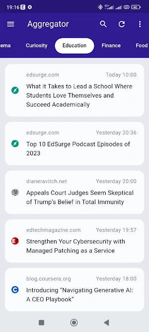 Aggregator News - RSS Reader Screenshot 1