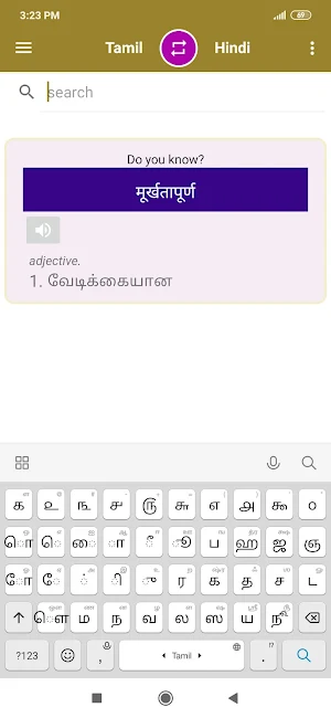 Tamil Hindi Dictionary Screenshot 0
