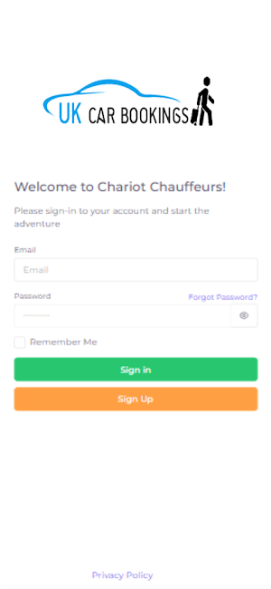 UKCB Passenger App Screenshot 0