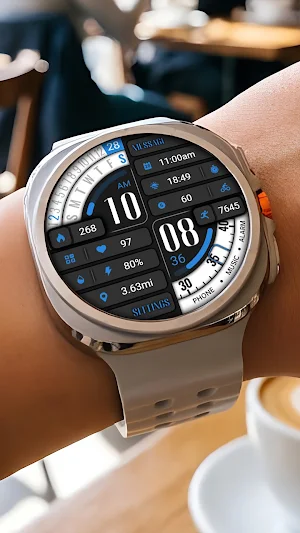 Blue Text Diagonal ZKin Watch Screenshot 0