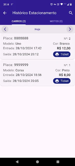 W2 Estacionamentos Screenshot 1