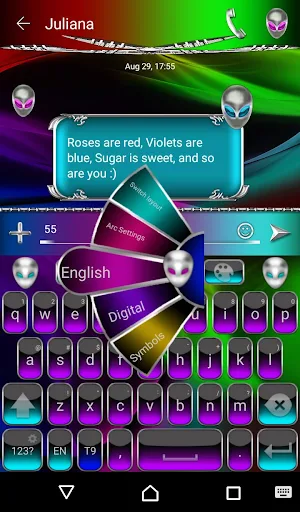 Alien Go Keyboard Theme Screenshot 0