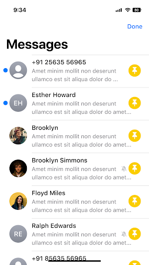 Messages Screenshot 1