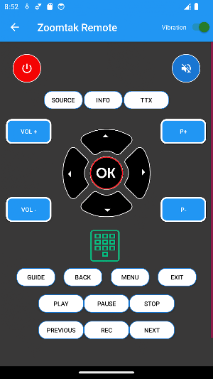 Remote for zoomtak Tv Box Screenshot 2