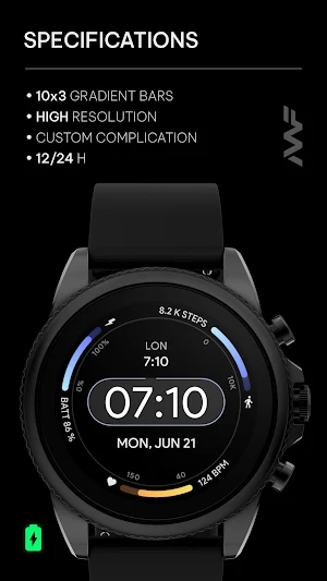 Awf Dash Digital - watch face Screenshot 1