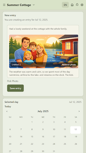 Summer Cottage App Screenshot 1