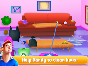 Daddy's Little Prince Helper -Messy House Cleaning Screenshot 0