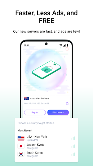 Helium VPN Screenshot 1