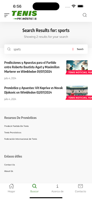 Pronósticos Tenis Hoy Screenshot 1