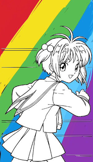 Sakura School coloring book Screenshot 0