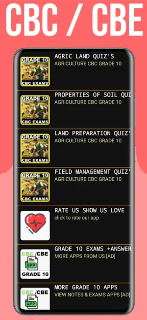 Grade 10 Agriculture CBC Exams Screenshot 2