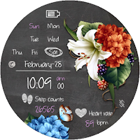 BFF149- Blackboard Art Flower