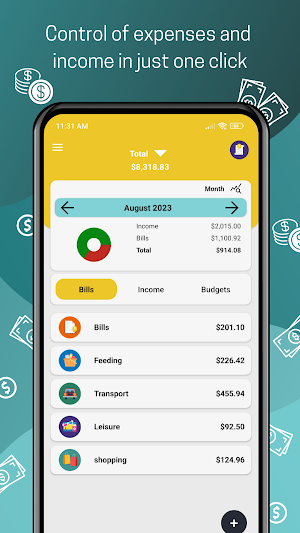 Moneyz: Home budget & Expenses Screenshot 1