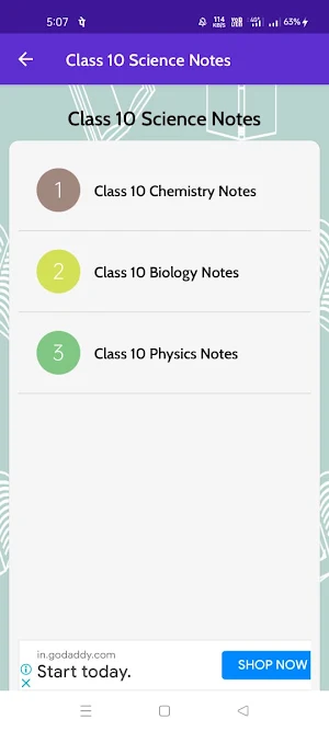 Class 10 Science Notes Screenshot 1