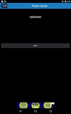 Finnish simple flash card Screenshot 3