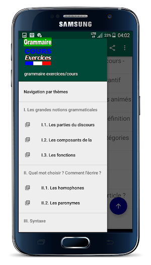 Grammaire Cours et Exercices (sans internet) Screenshot 0