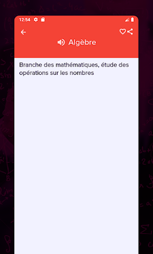 Dictionnaire Mathématiques Screenshot 2