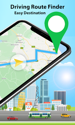 GPS Alarm Route Finder - Map Alarm & Route Planner Screenshot 1