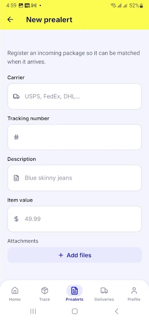 Add2Cart Couriers Screenshot 2