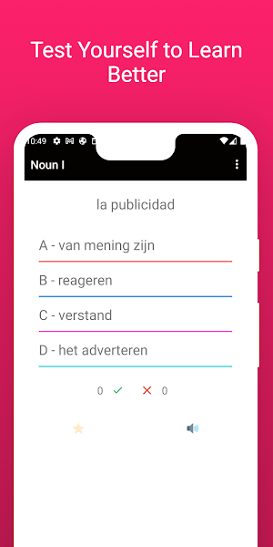 Practice Dutch Spanish Words Screenshot 3
