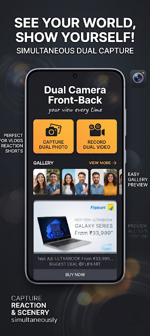 Dual Camera : Front Back Video Screenshot 1