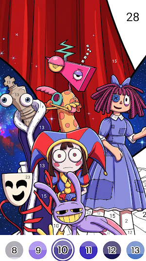 Digital Circus Color By Number Screenshot 2
