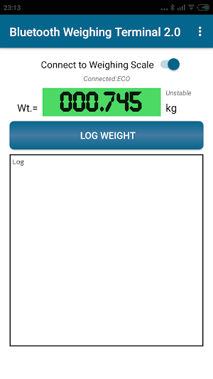 Bluetooth Weighing Scale Terminal 2.0 Screenshot 3